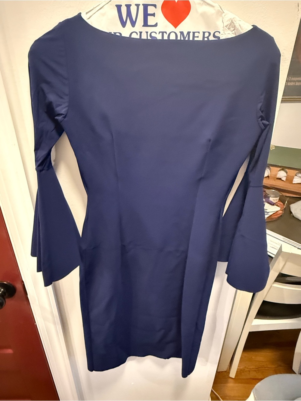Chiara Boni La Petite Robe Women's Natalia Bell-Sleeve Dress - size 8 / Italy 44 - Picture 6 of 6